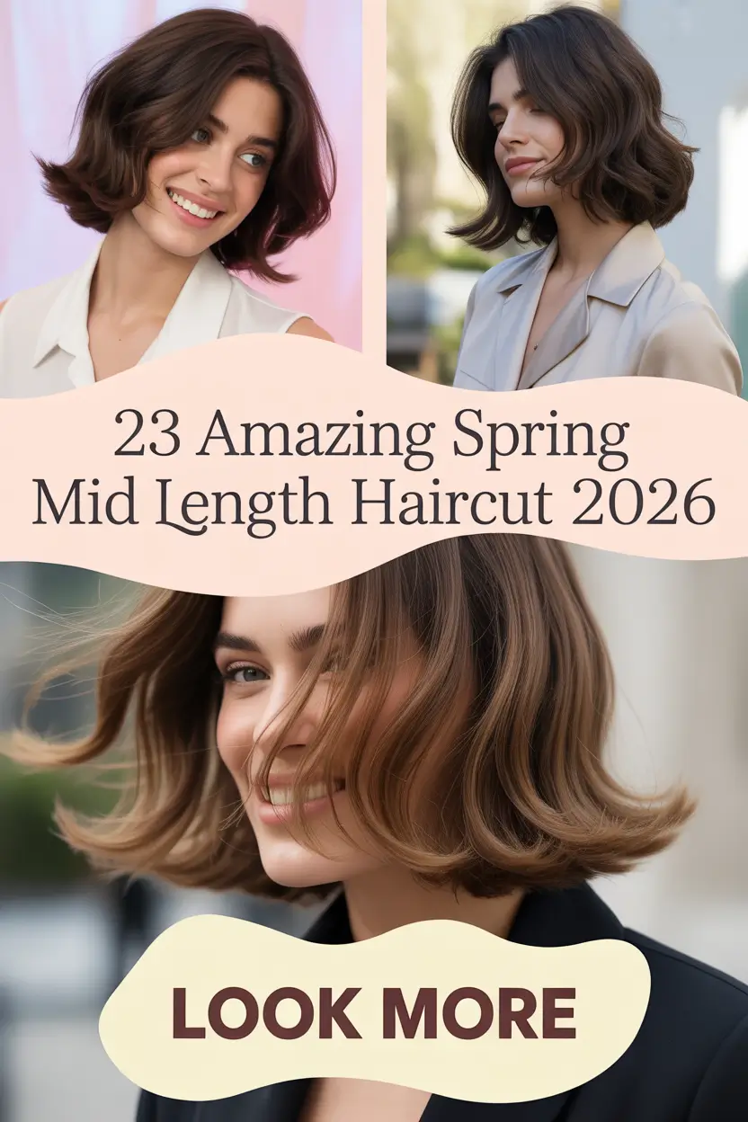Amazing Spring Mid Length Haircut 2026: Trendy Layers, Curtain Bangs & Fresh Ideas