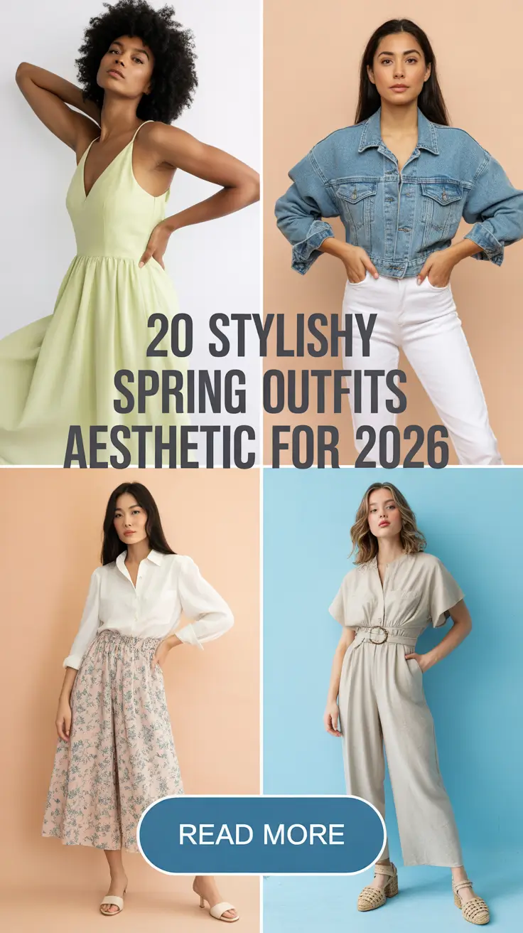 Stylish Spring Outfits Aesthetic for 2026: Pastel, Soft & Vintage-Classy Looks for the New Season