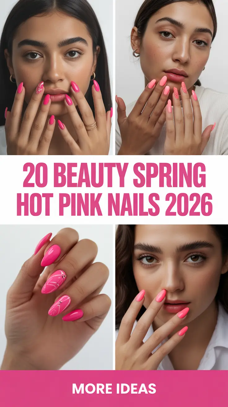 Beauty Spring Hot Pink Nails 2026: Trendy Ideas, French Designs & Bold Break Looks