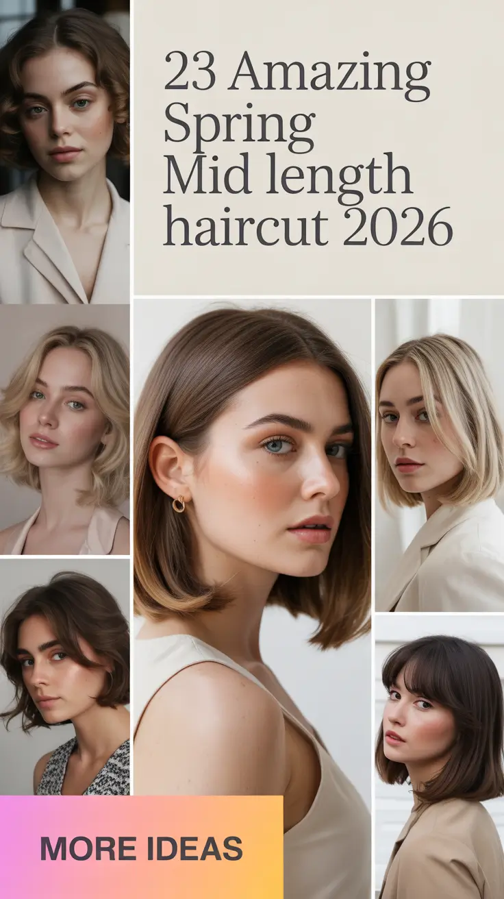 Amazing Spring Mid Length Haircut 2026: Trendy Layers, Curtain Bangs & Fresh Ideas