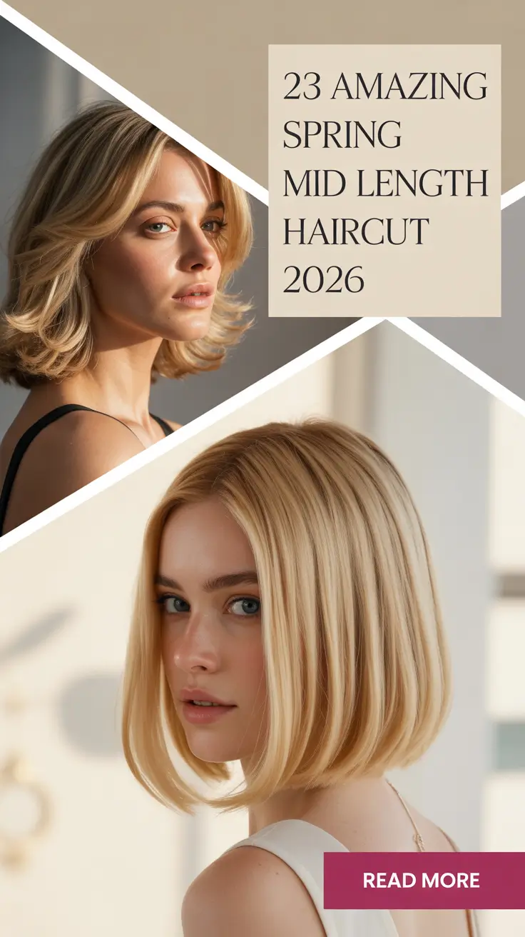 Amazing Spring Mid Length Haircut 2026: Trendy Layers, Curtain Bangs & Fresh Ideas