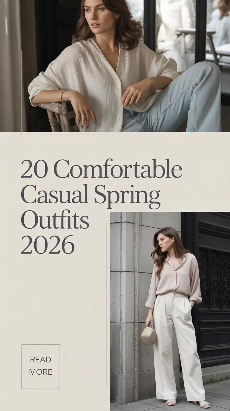 Comfortable Casual Spring Outfits 2026: Chic & Comfy Ideas for Women This Season