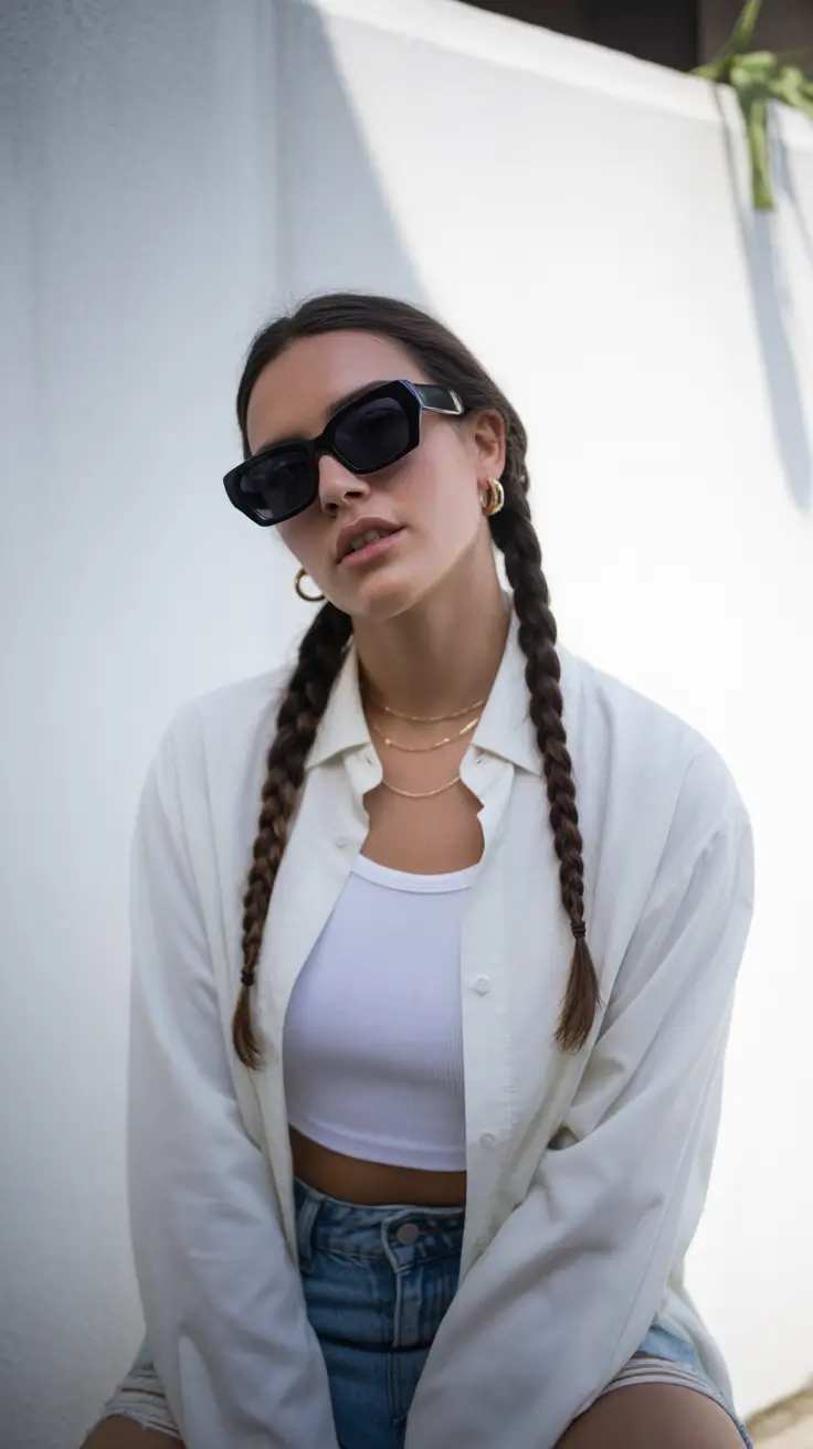 playful spring hairstyles 2026 Breezy Twin Braids for an Easy Spring Reset