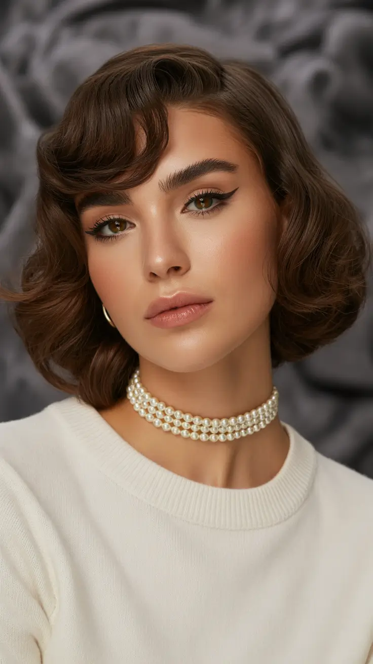 playful spring hairstyles 2026 Retro Soft Bob With Sculpted Bang Detail