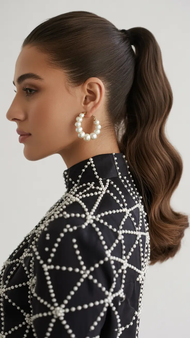 playful spring hairstyles 2026 Sculpted Sleek Ponytail With Defined Waves