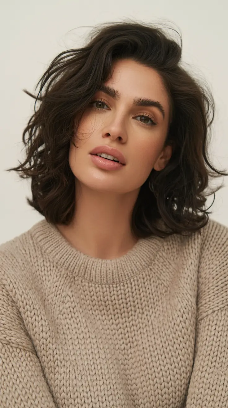 professional spring haircuts for women over 40 2026 Textured Medium Shag with Natural Movement