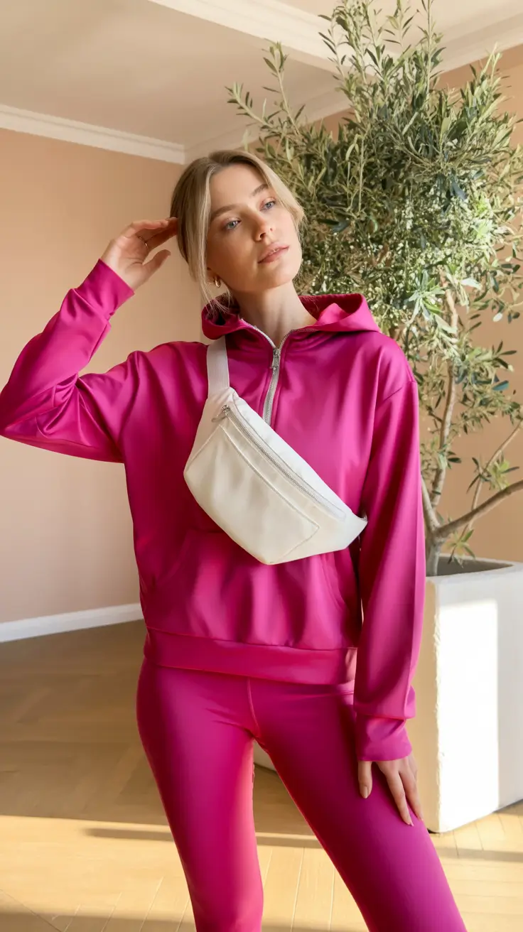 radiant leggings outfit spring 2026 Bold Pink Energy for a Bright Spring Start