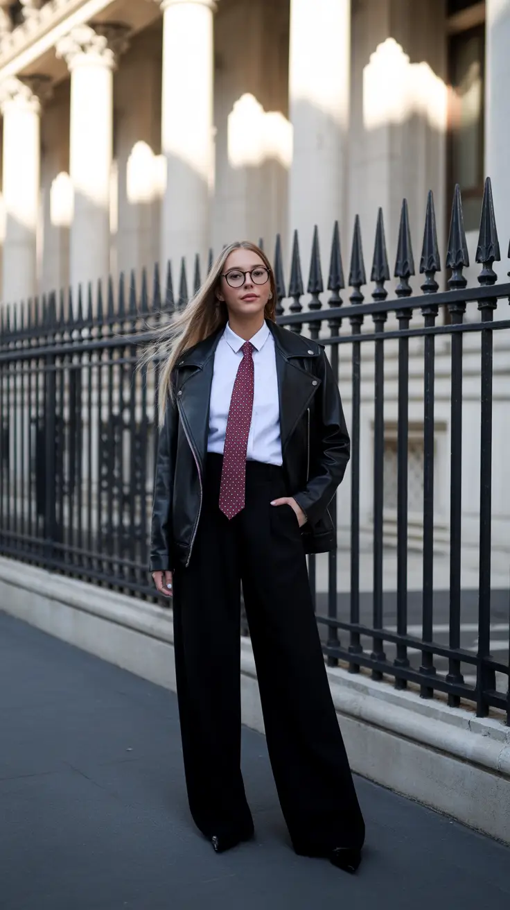 smart spring business casual outfits 2026 Edgy Tailoring for the Modern Professional