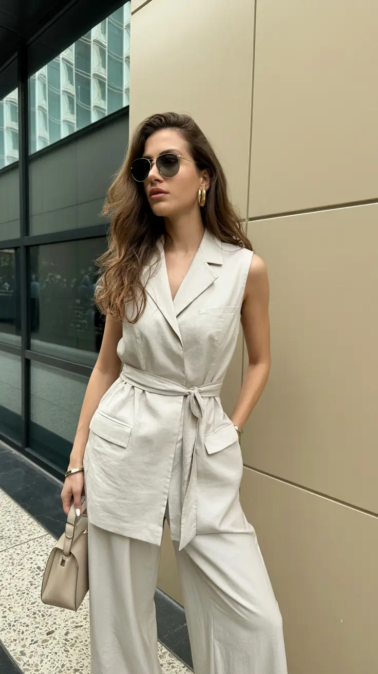 stylish classy spring outfits for 2026 Soft Utility Tailoring for Warm Spring Days