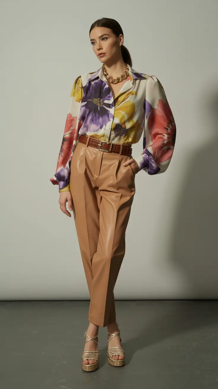 stylish classy spring outfits for 2026 Painterly Florals for Bold Spring Energy