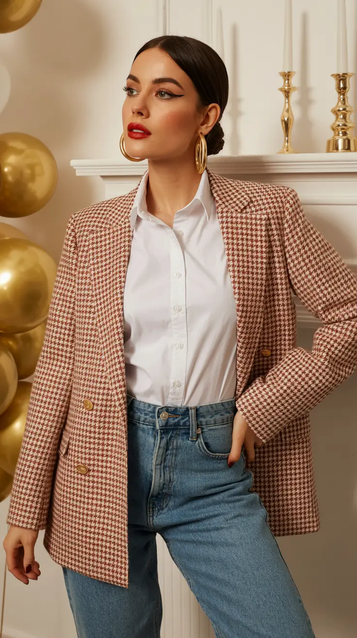 stylish classy spring outfits for 2026 Classic Tweed With a Modern Denim Twist