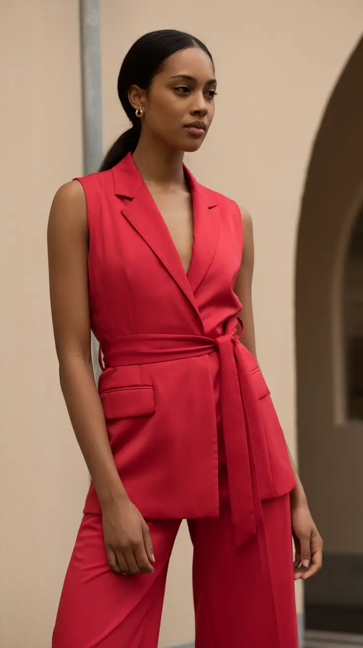 stylish spring outfits aesthetic for 2026 Cherry-Red Power