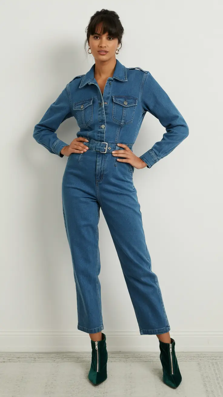 vibrant spring outfits 2026 Denim Utility With Sleek Structure