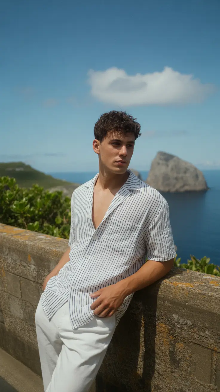 casual summer outfits men 2026 Coastal Minimalism with a Tailored Twist