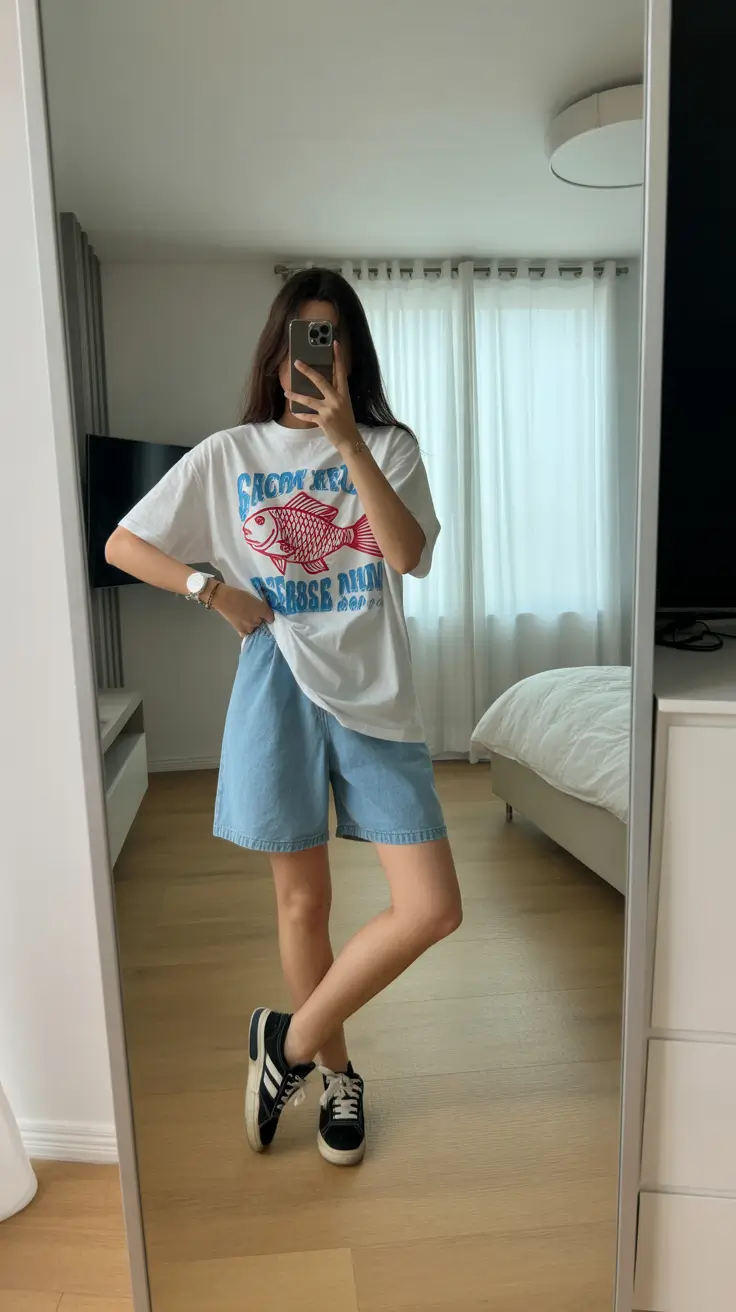 cute summer outfits for teens 2026 Playful Casual: Graphic Tees and Throw-On Confidence