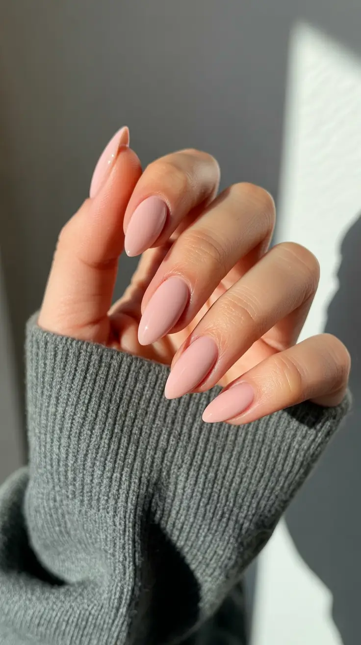 edgy spring almond nails 2026 Soft Blush Almond Nails for Effortless Spring Minimalism