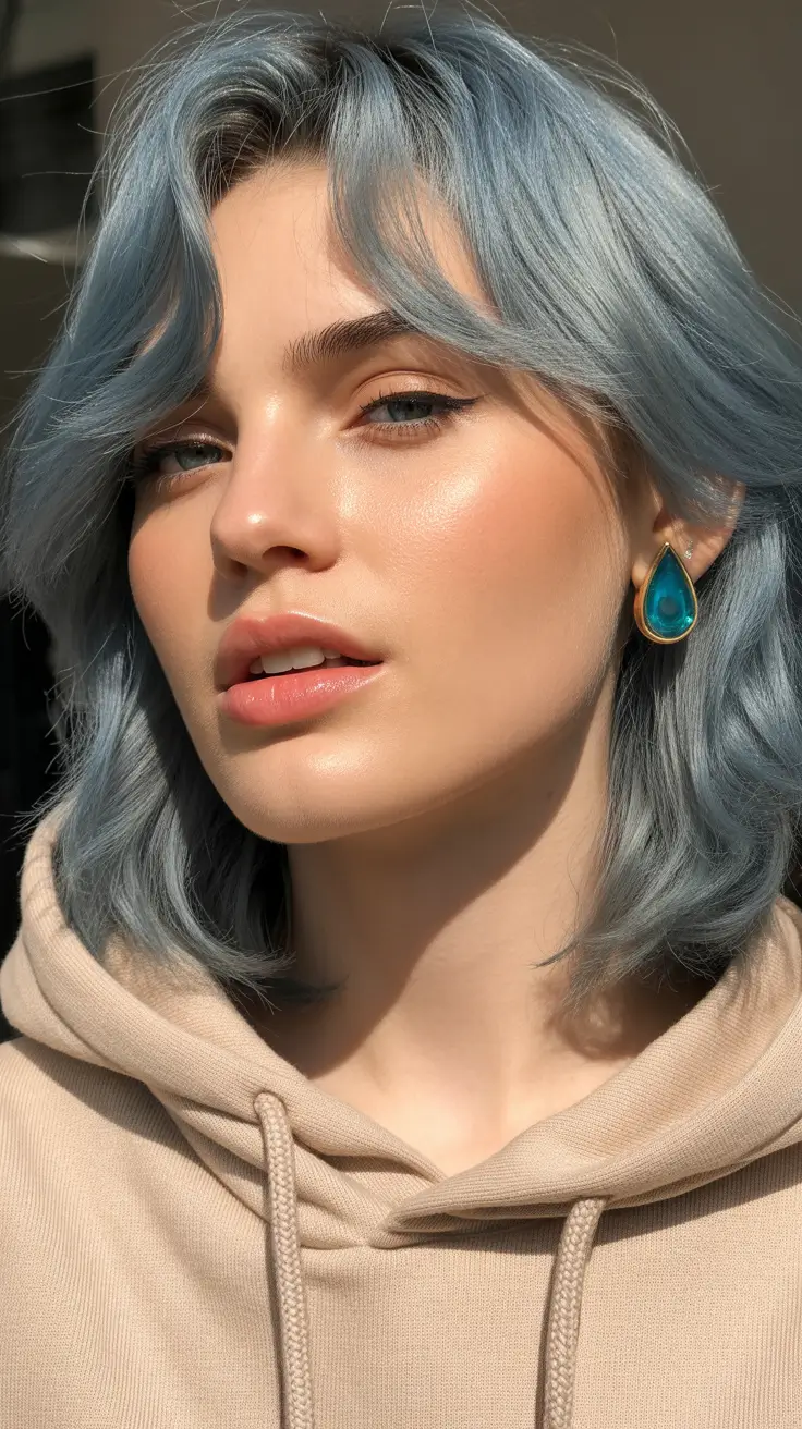 elegant spring natural hairstyle for 2026 Soft Silver Curly Bob With Airy Movement