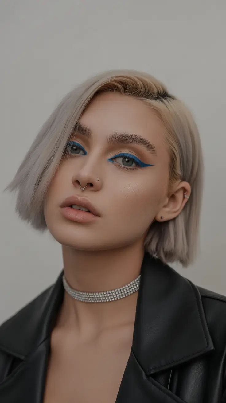 elegant spring natural hairstyle for 2026 Modern Textured Bob With Artistic Edge