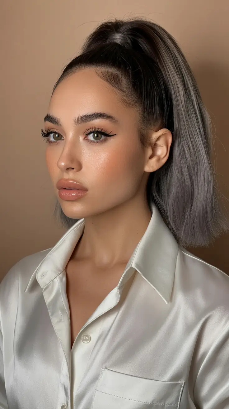 elegant spring natural hairstyle for 2026 High Volume Ponytail With Soft Modern Edge