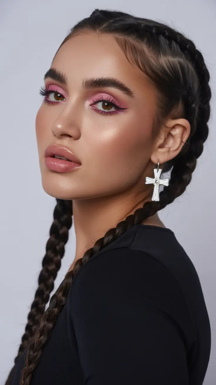 elegant spring natural hairstyle for 2026 Classic Double Braids With Modern Natural Styling