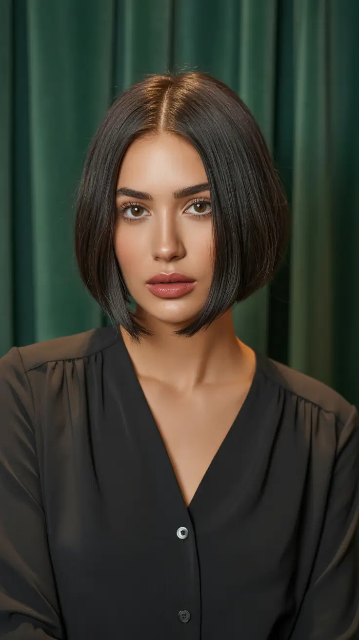 fabulous spring short hairstyles 2026 Sharp Jawline Bob With Micro Elongation