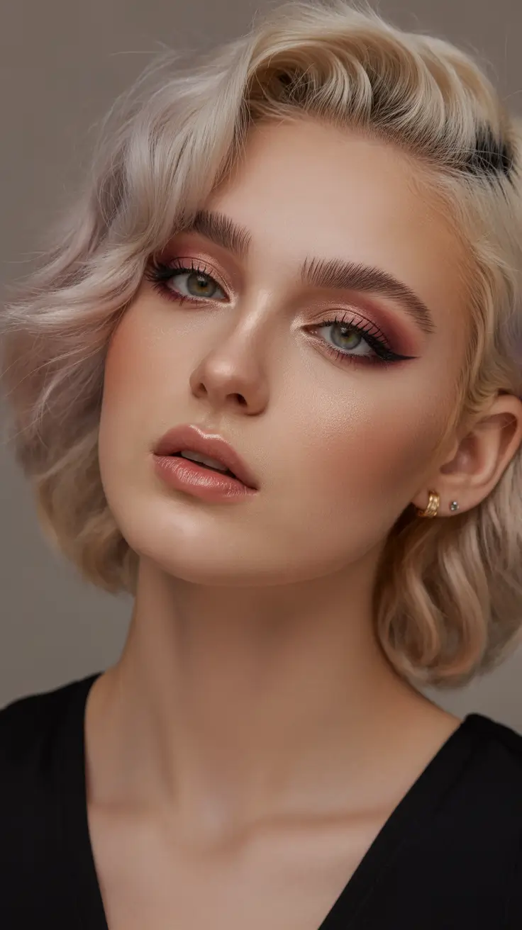 light spring hair color ideas 2026 to look younger Soft Champagne Blonde Bob