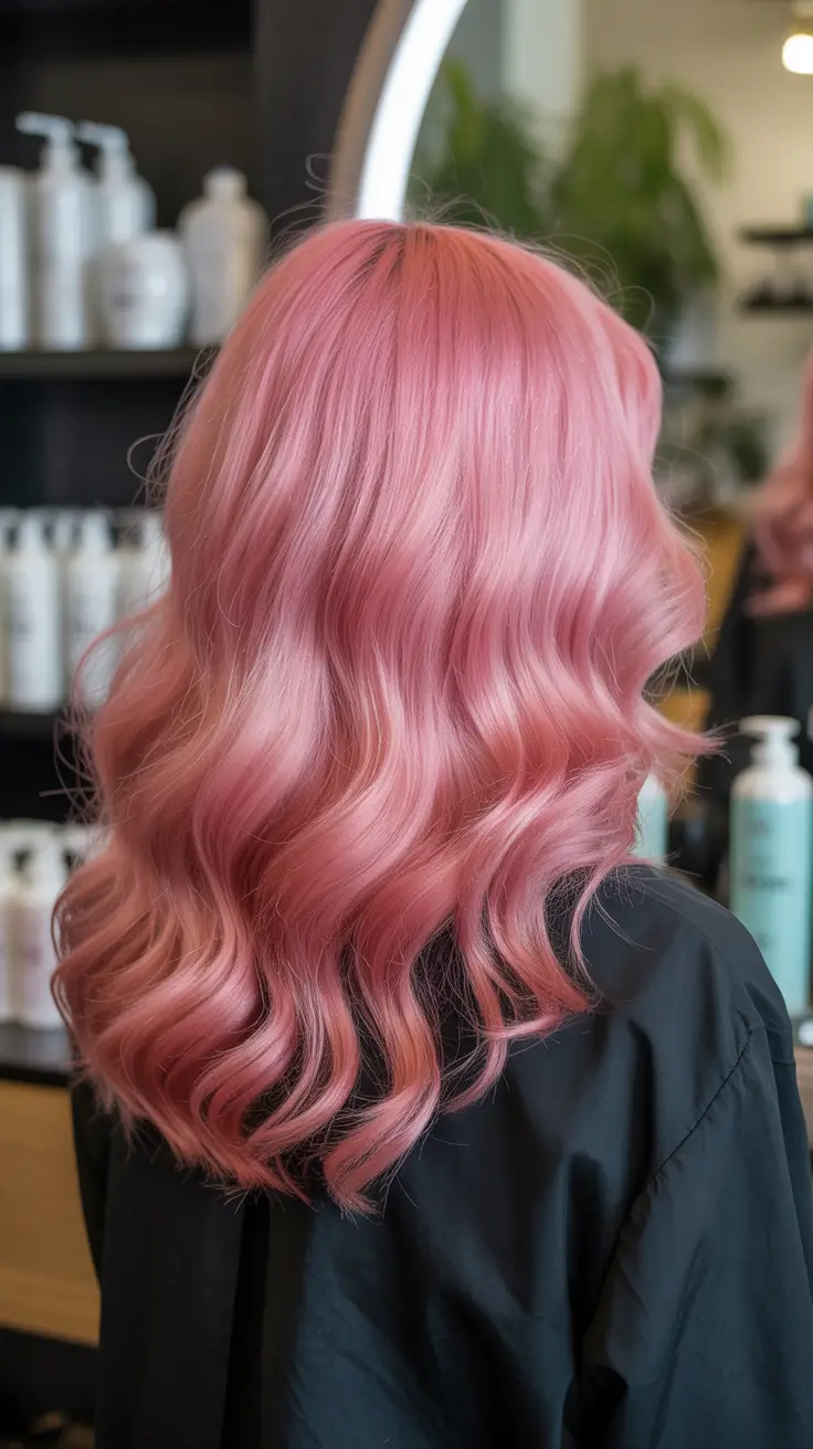 light spring hair color ideas 2026 to look younger Soft Blush Rose Hair