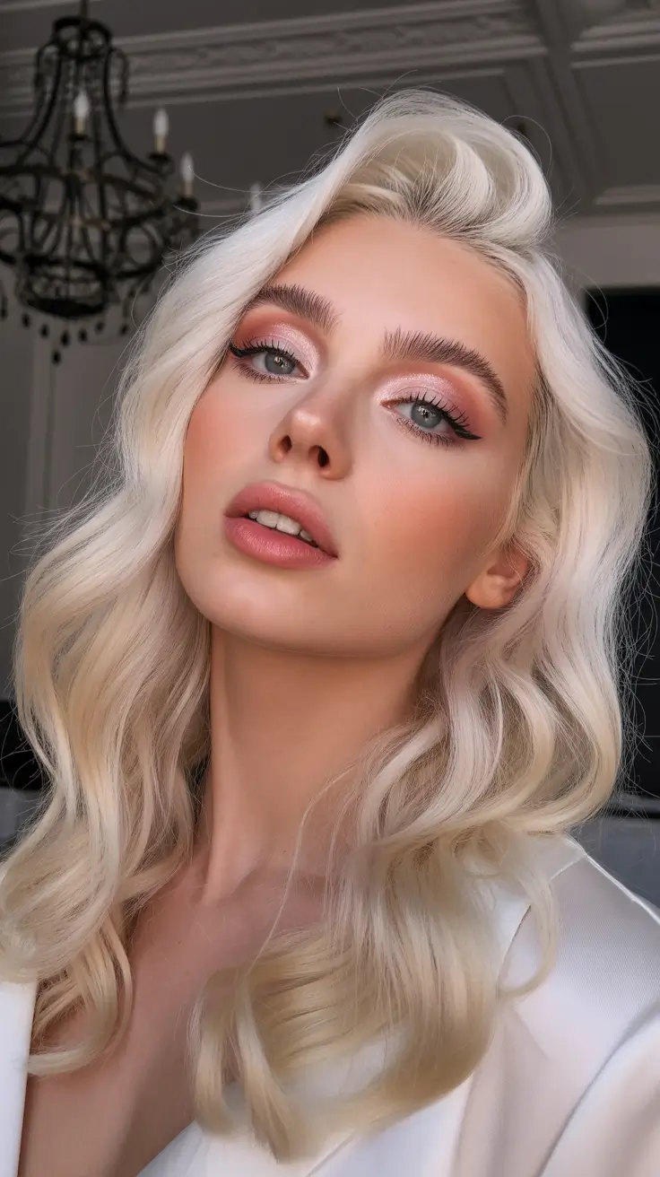 light spring hair color ideas 2026 to look younger Icy Platinum Waves