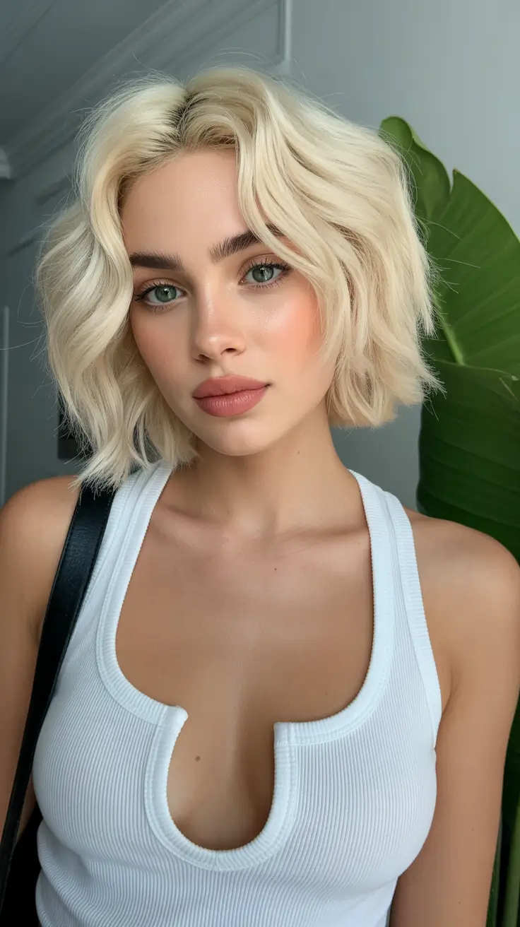 May Hair Color Ideas 2026 Soft Vanilla Blonde Waves for Effortless May Glow