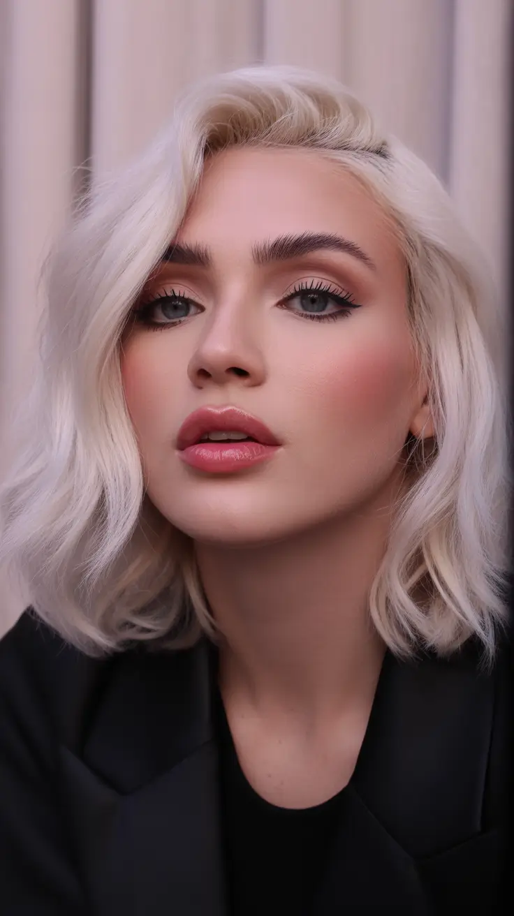 May Hair Color Ideas 2026 Cool Pearl Blonde Bob — Chic Short Statement for 2026