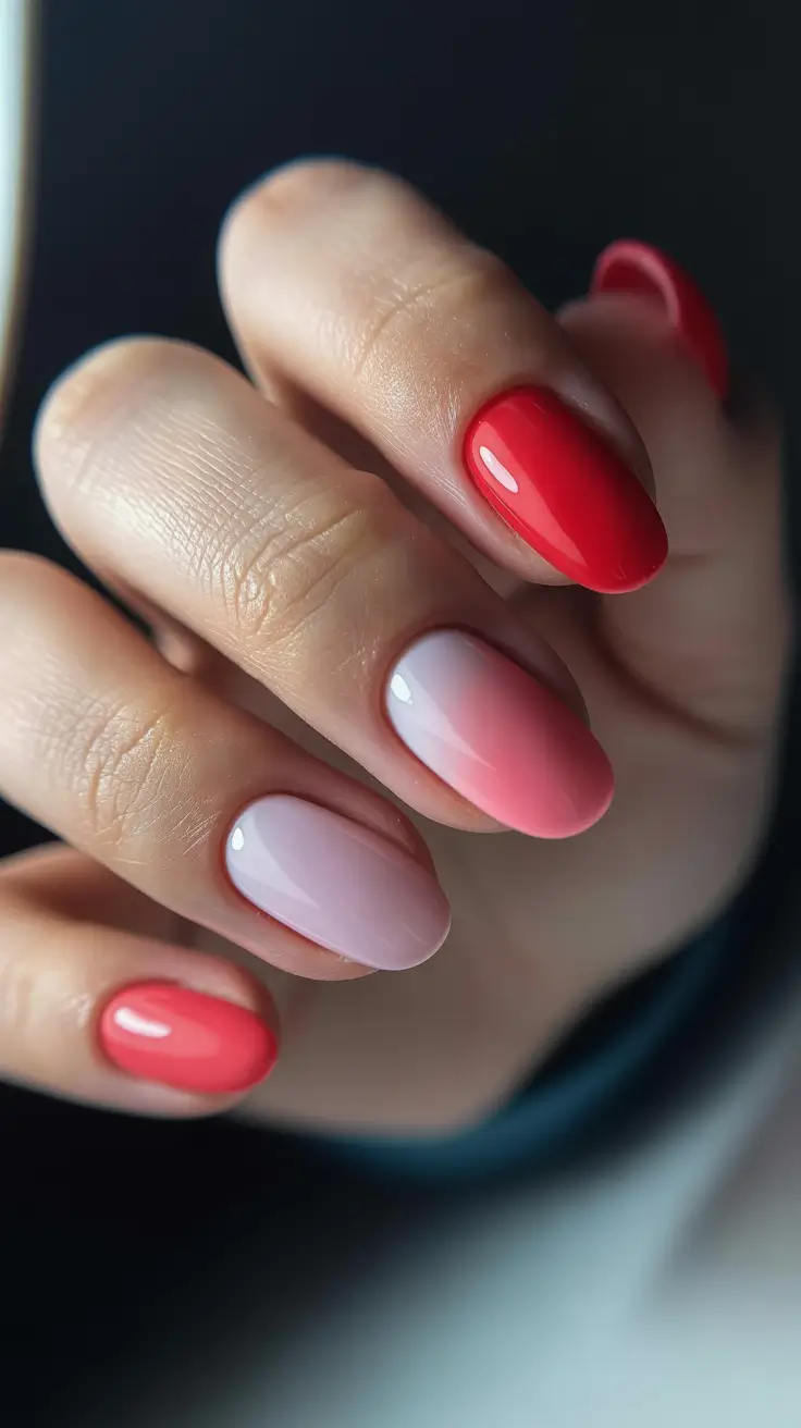 May Nails Ideas 2026 Soft Coral Ombre Fresh Glow