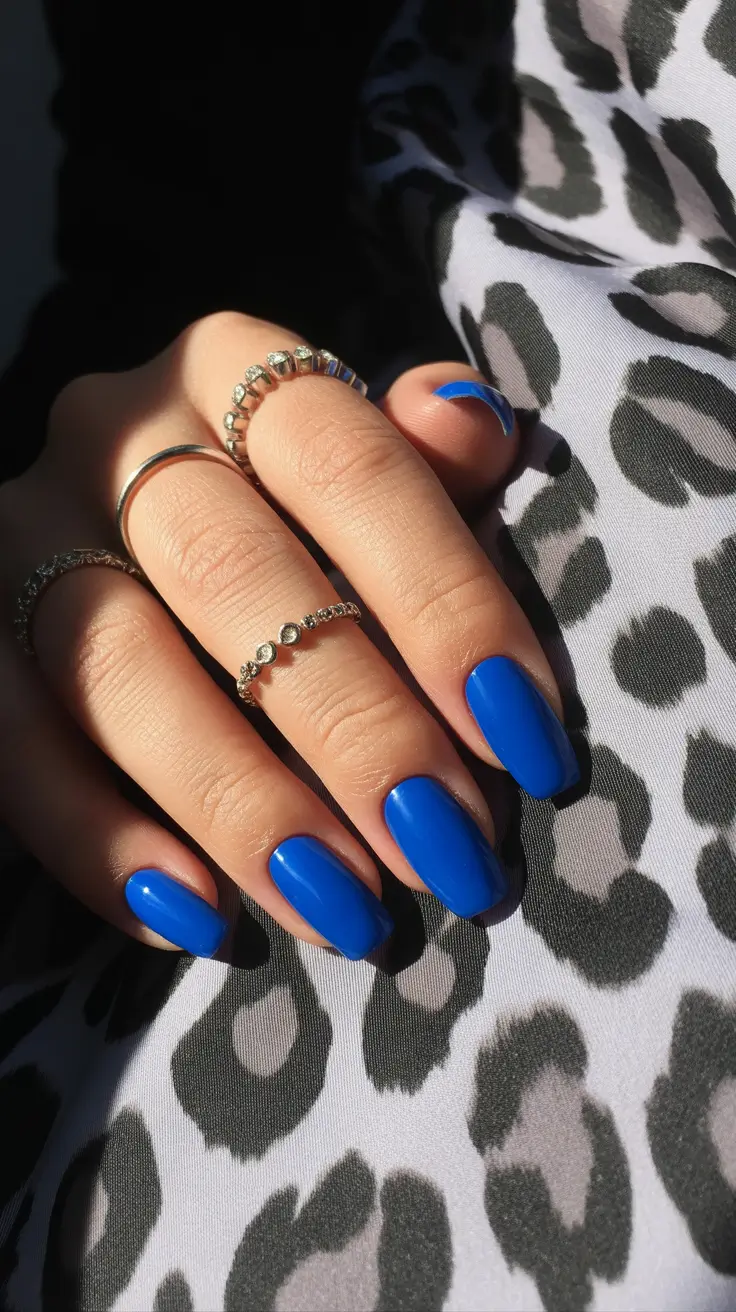 May Nails Ideas 2026 Cobalt Blue Square Confidence