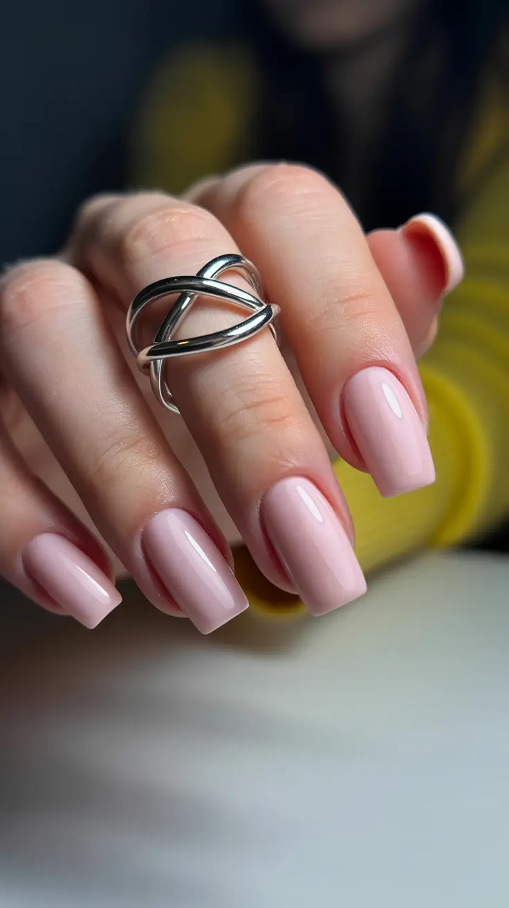 May Nails Ideas 2026 Soft Pink Square Confidence