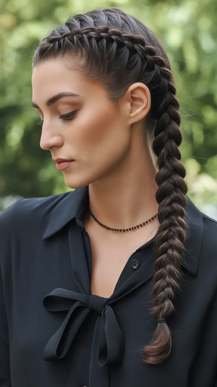 neutral spring braids hairstyle 2026 Textured Double French Braids with Extended Length