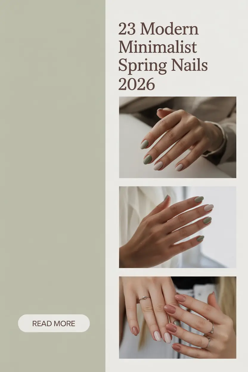 Modern Minimalist Spring Nails 2026: Simple Pink, Blue, Green & French Tip Ideas