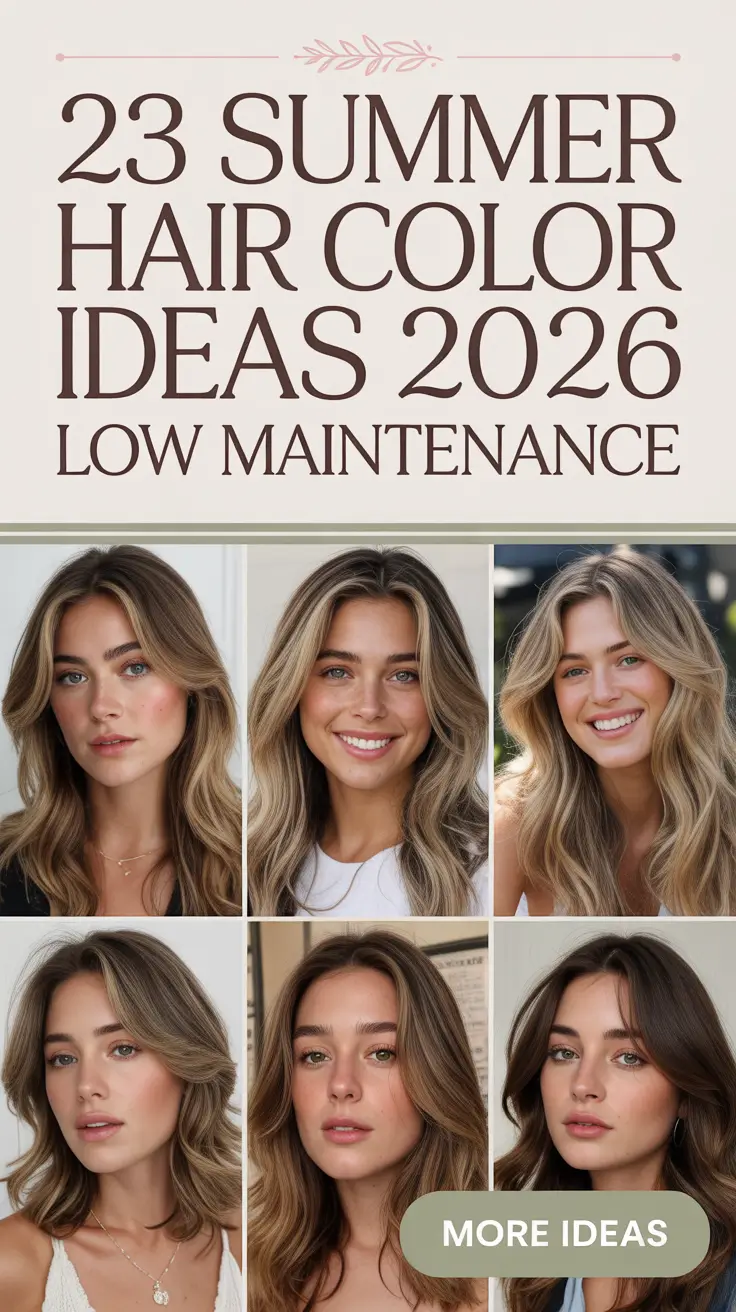 Summer Hair Color Ideas 2026 Low Maintenance: Soft, Light & Effortless Shades for Brunettes, Blondes, and Red Heads