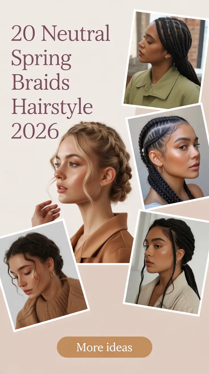 Neutral Spring Braids Hairstyle 2026: Cute, Easy & Modern Ideas to Try This Season