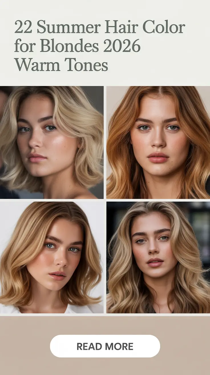 Summer Hair Color for Blondes 2026 Warm Tones: Soft Honey Balayage Inspo & Low Maintenance Ideas