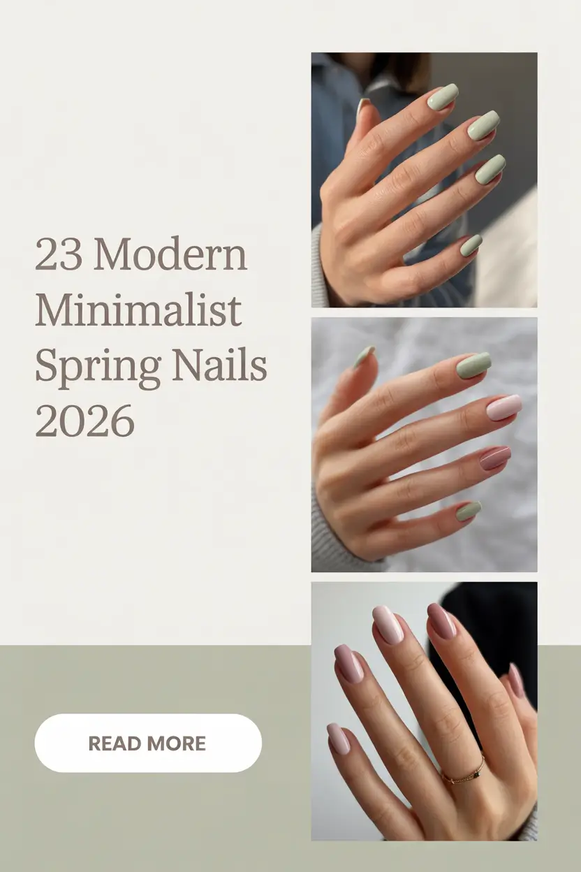 Modern Minimalist Spring Nails 2026: Simple Pink, Blue, Green & French Tip Ideas