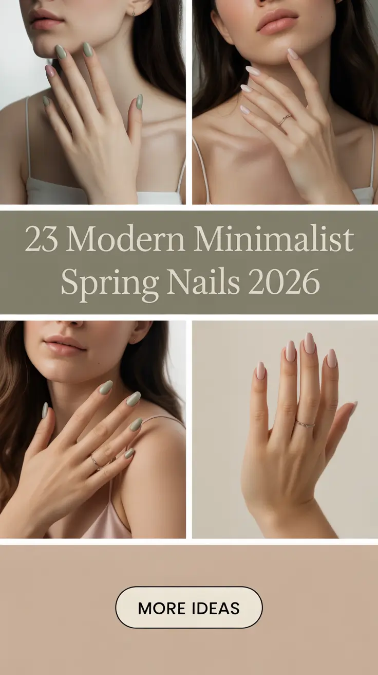 Modern Minimalist Spring Nails 2026: Simple Pink, Blue, Green & French Tip Ideas