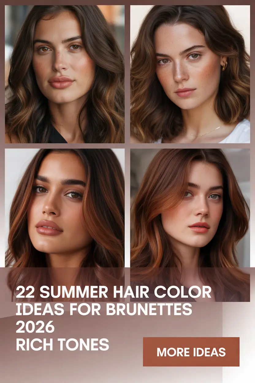 Summer Hair Color Ideas for Brunettes 2026 Rich Tones That Look Expensive & Effortless