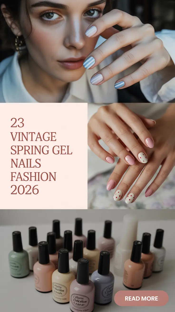 Vintage Spring Gel Nails Fashion 2026: Cute Colors, French Tip & Simple Design Ideas