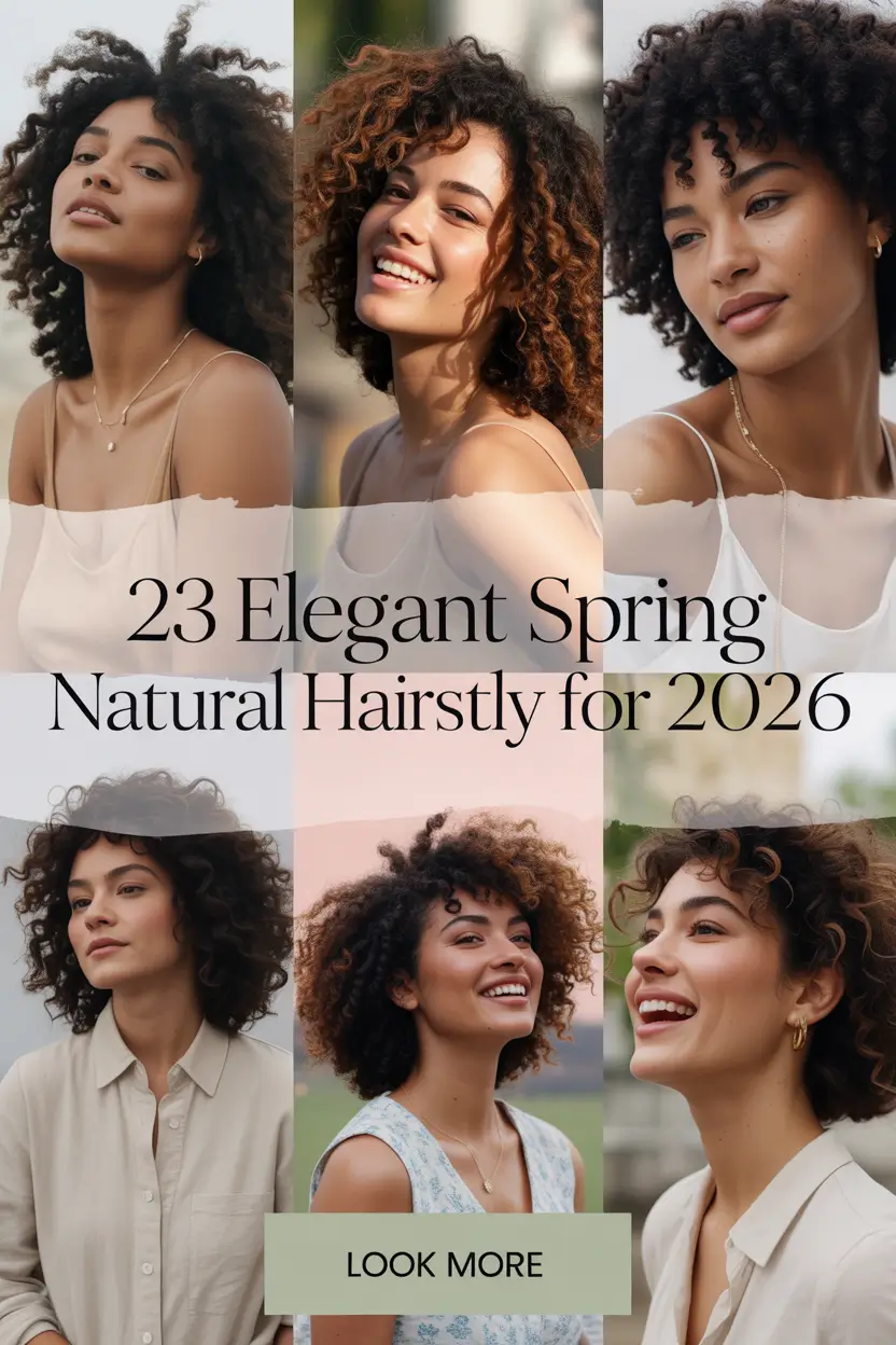 Elegant Spring Natural Hairstyle for 2026: Cute Short, Curly & Twist Ideas for Natural Hair