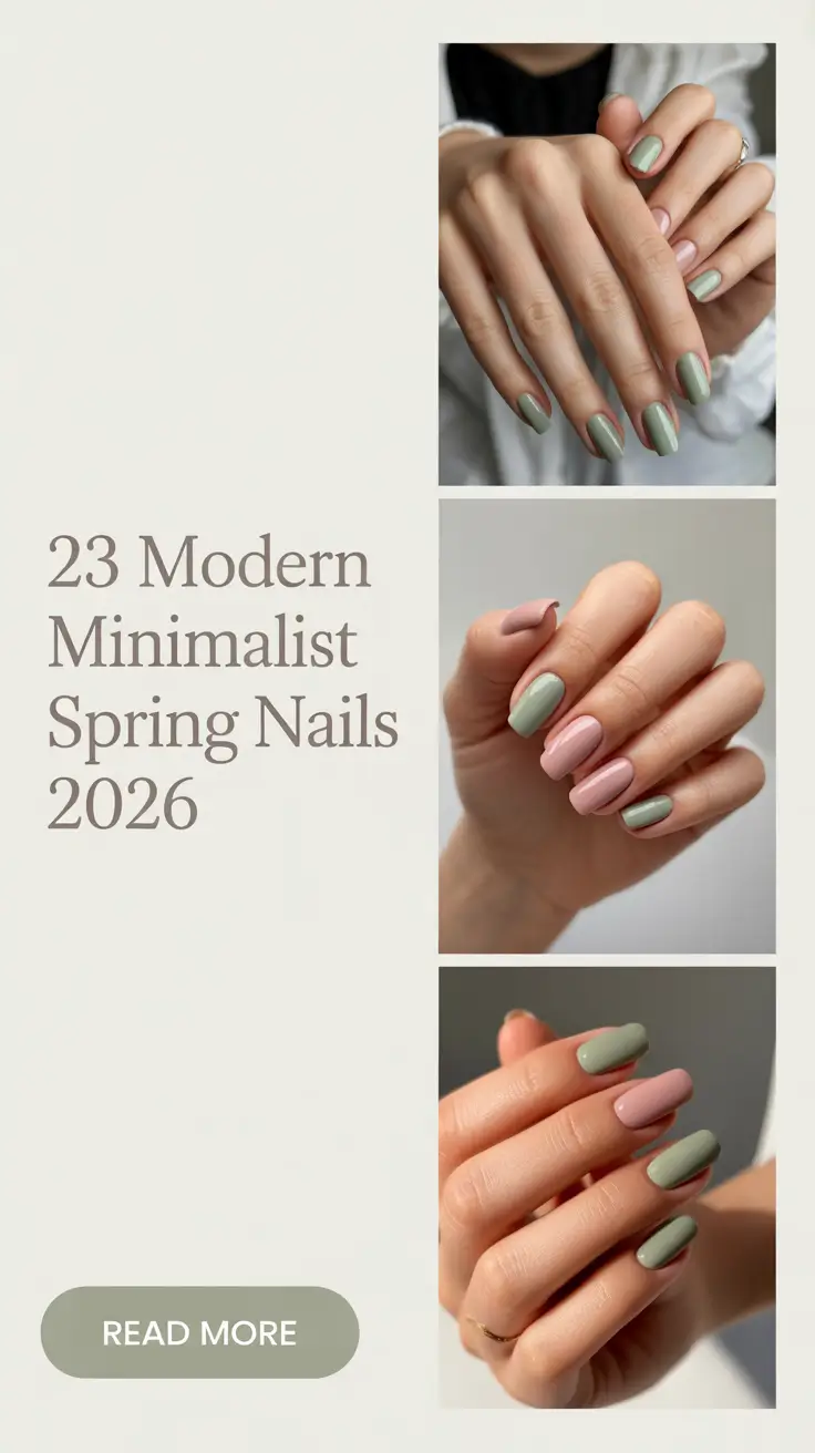 Modern Minimalist Spring Nails 2026: Simple Pink, Blue, Green & French Tip Ideas