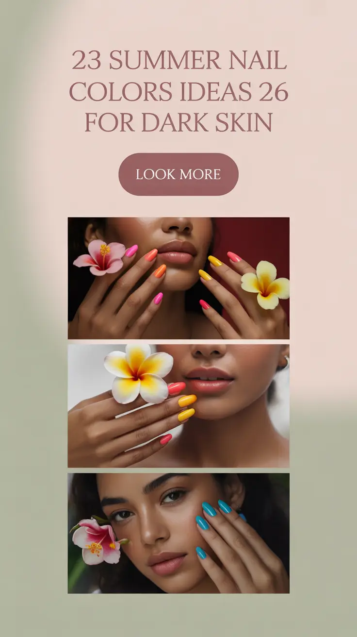 Summer Nail Colors Ideas 2026 for Dark Skin: Bright Tones, Gel Looks & Cute Short Inspo