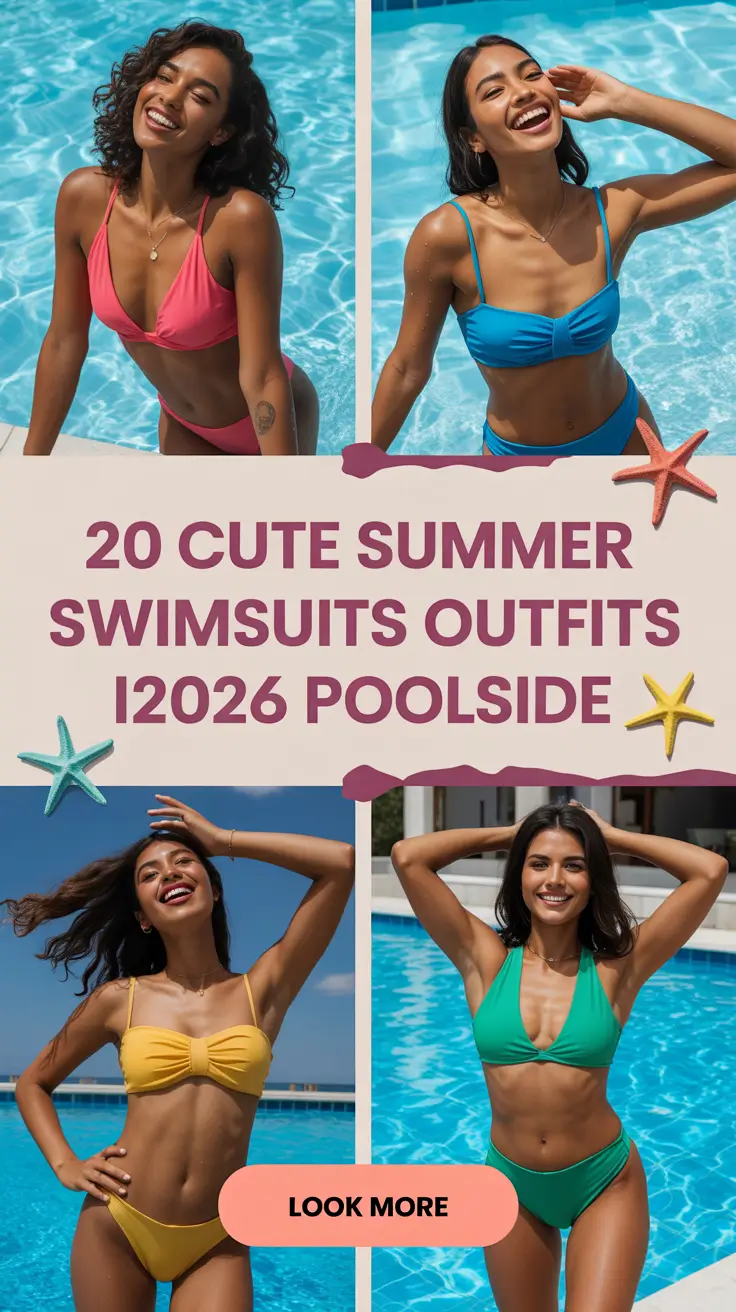Cute Summer Swimsuits Outfits Ideas 2026 Poolside: Aesthetic Bikini & One-Piece Inspo for Women and Teens