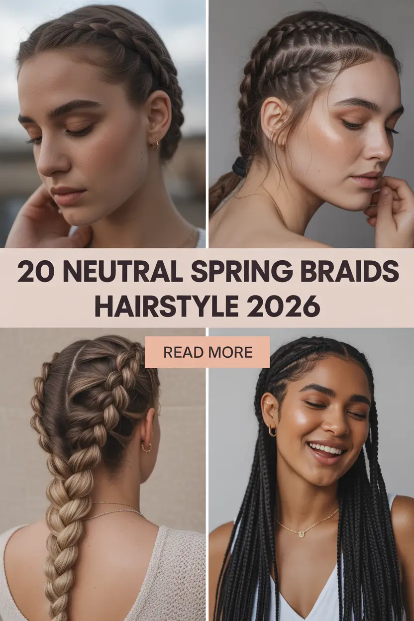 Neutral Spring Braids Hairstyle 2026: Cute, Easy & Modern Ideas to Try This Season