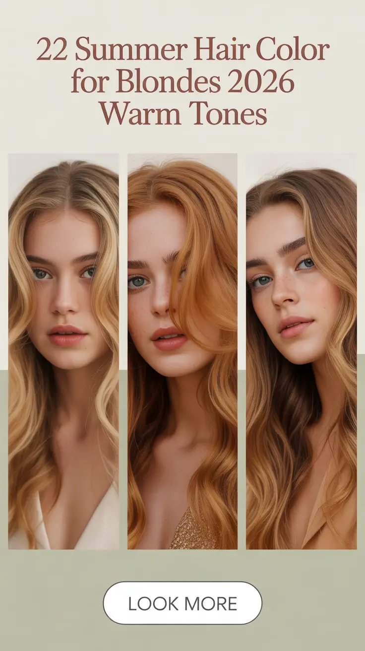 Summer Hair Color for Blondes 2026 Warm Tones: Soft Honey Balayage Inspo & Low Maintenance Ideas