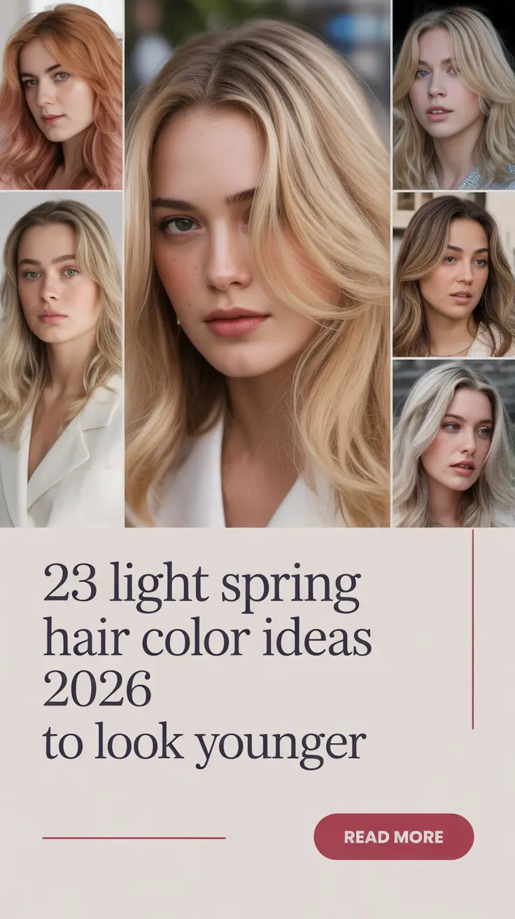 Light Spring Hair Color Ideas 2026 to Look Younger: Fresh Blonde, Brunette & Copper Trends