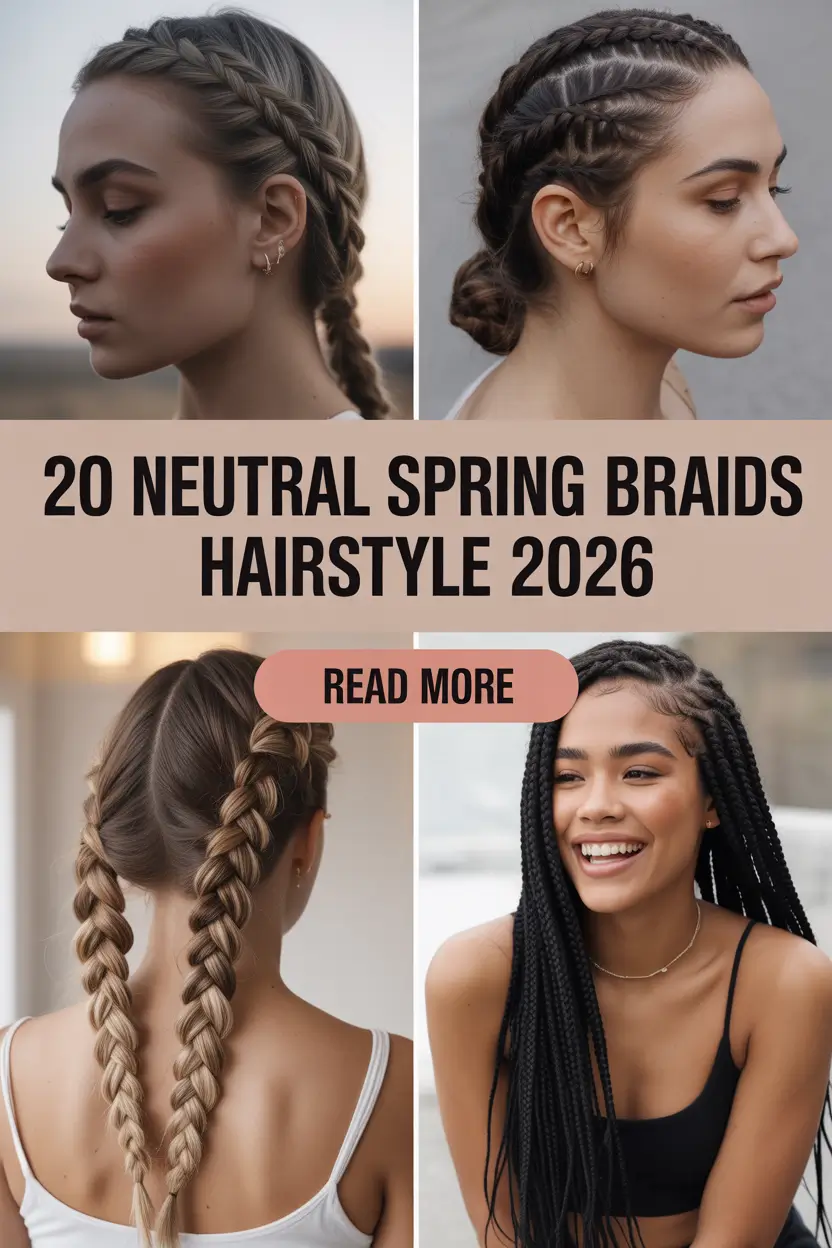 Neutral Spring Braids Hairstyle 2026: Cute, Easy & Modern Ideas to Try This Season